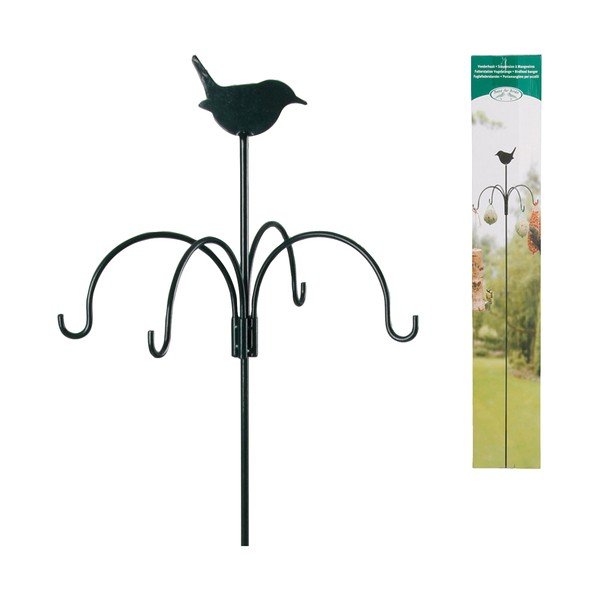 Tmavě zelené krmítko se zápichem Esschert Design, výška 148 cm-image-2