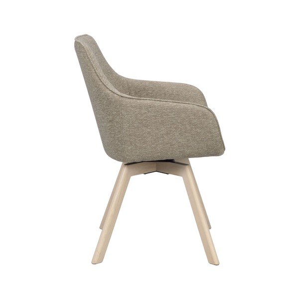 Béžová čalouněná jídelní křesla v sadě 2 ks Alison – Rowico-image-3