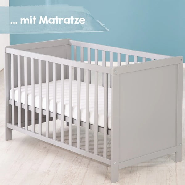 Světle šedá postýlka 60x120 cm – Roba-image-1