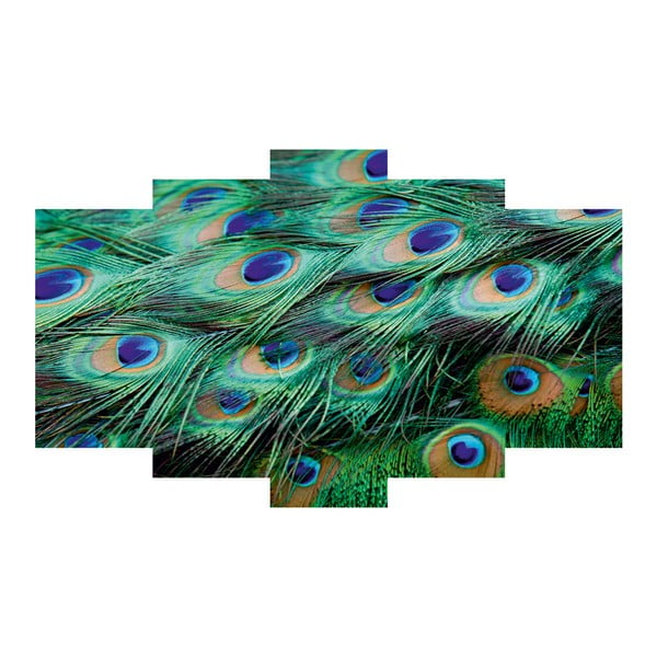 5dílný obraz Peacock