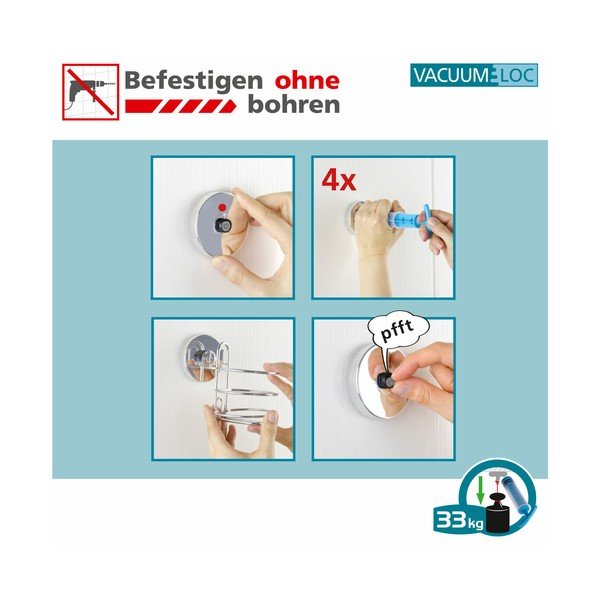 Samodržící sada doplňků do koupelny z nerezové oceli v leskle stříbrné barvě Quadro – Wenko-image-4