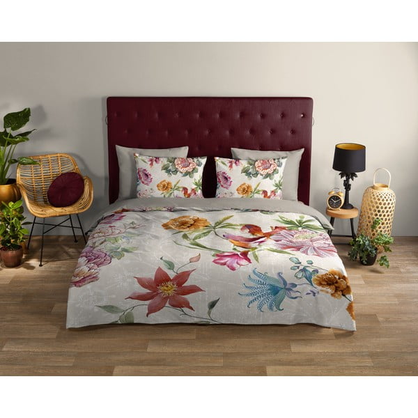 Béžové bavlněné povlečení na jednolůžko 140x200 cm – Good Morning-image-1