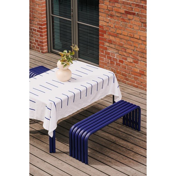 Modrá kovová zahradní lavice Nokk – noo.ma-image-1