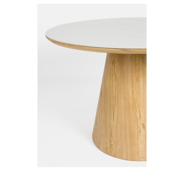 Kulatý jídelní stůl s deskou z kamene ø 115 cm Almira – White Label-image-3