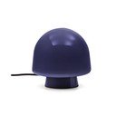 Tmavě modrá stolní lampa se skleněným stínidlem (výška 20 cm) Reig – Kave Home