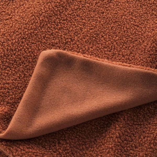 Červenooranžová fleecová deka 180x220 cm Curly Wooly – douceur d'intérieur-image-1