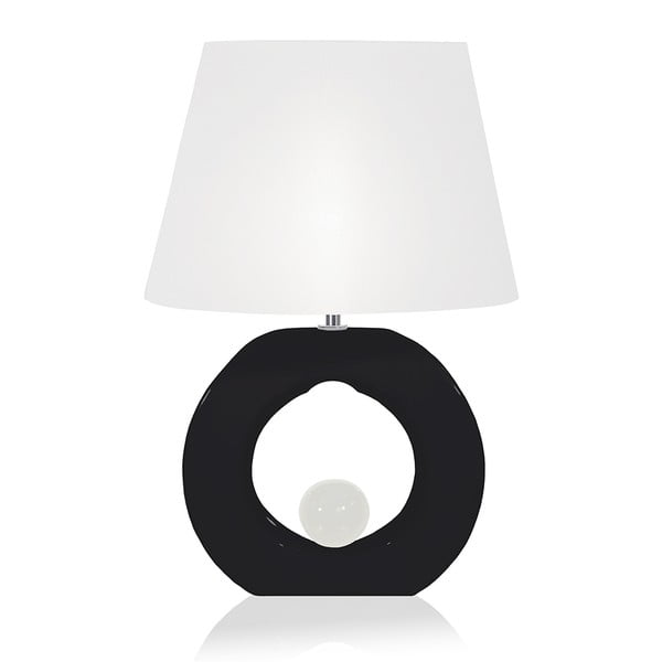 Bílo-černá stolní lampa Globen Lighting Circle