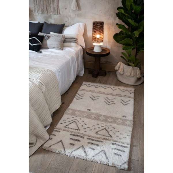 Krémový pratelný ručně tkaný vlněný koberec 80x140 cm Lakota Day – Lorena Canals-image-3