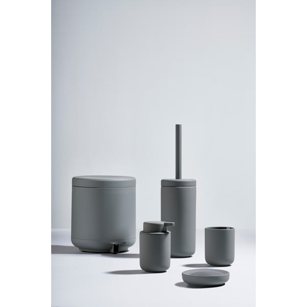 Šedý koupelnový odpadkový koš s pedálem Zone UME, 4 l-image-1