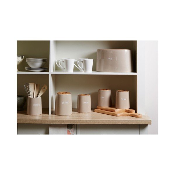 Krémová dóza na sušenky s bambusovým víkem Premier Housewares Fletcher, 1,5 l-image-1