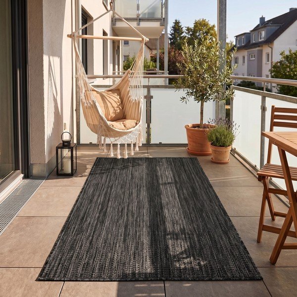 Černý vnitřní a venkovní koberec 60x100 cm Mira 1450 – Ayyildiz Carpets-image-1