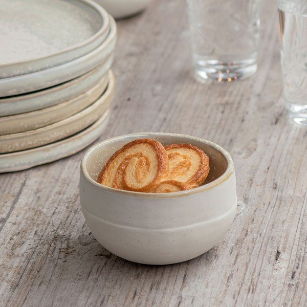 Bílo-béžové misky v sadě 2 ks z kamene ø 10 cm Sand Grain – Mette Ditmer Denmark-image-3