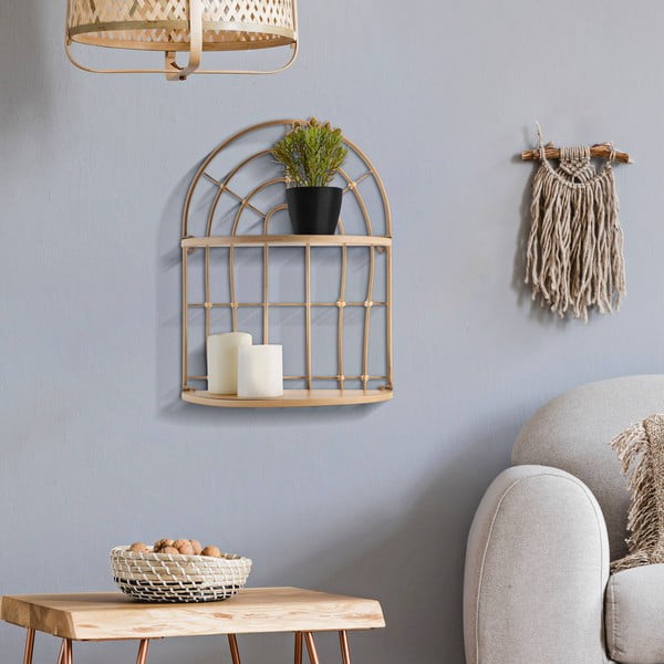 Patrová kovová police v přírodní barvě Arch – Mauro Ferretti-image-1