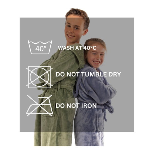 Hnědý dětský župan z mikroplyše Delux – Tiseco Home Studio-image-4