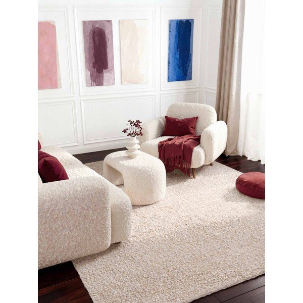 Krémový ručně tkaný koberec z materiálu bouclé 120x170 cm Notting Hill Portobello – Ted Baker-image-1