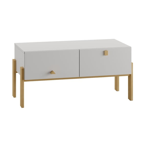 Světle šedá nízká dětská komoda 100x25 cm Cube - Pinio-image-3