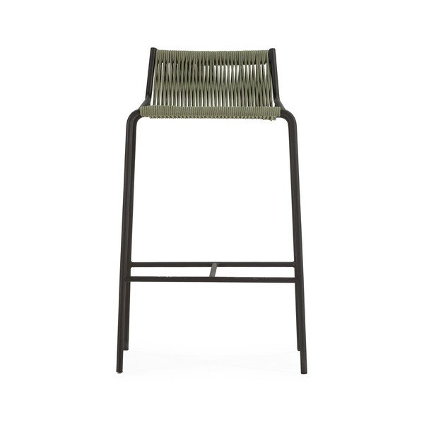 Zelená kovová barová židle (výška sedáku 65 cm) Emily – Marckeric-image-2