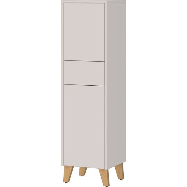 Krémová matná vysoká koupelnová skříňka 33x123 cm Arnea – Germania