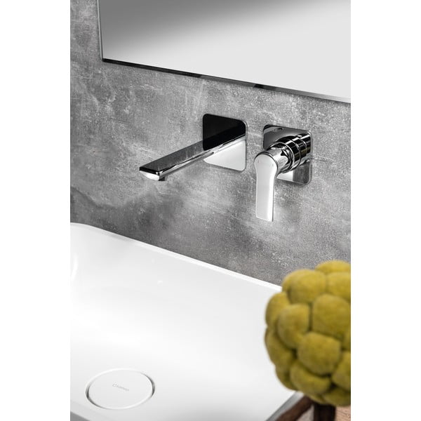 Podomítková umyvadlová baterie v leskle stříbrné barvě (1 výstup) Pax – Sapho-image-1