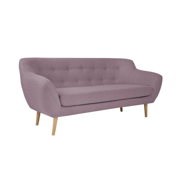 Růžová trojmístná pohovka se světlými nohami Mazzini Sofas Sicile-image-2