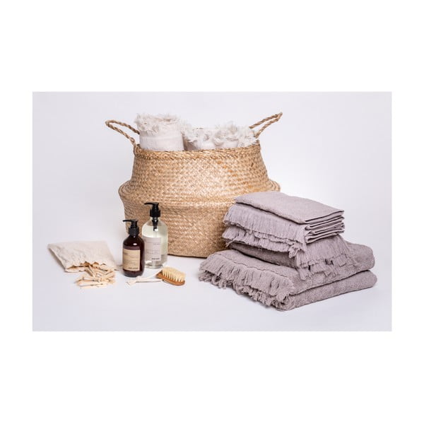 Šedo-hnědé bavlněné ručníky a osušky v sadě 8 ks – Bonami Selection-image-3