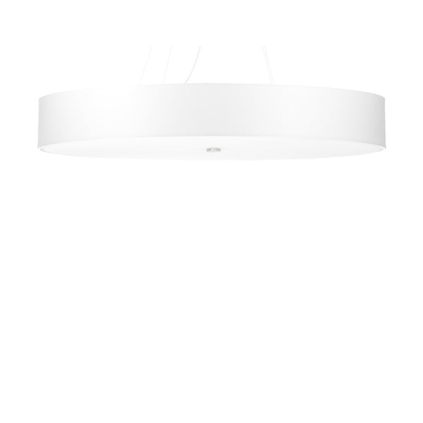 Bílé závěsné svítidlo s textilním stínidlem ø 100 cm Herra – Nice Lamps