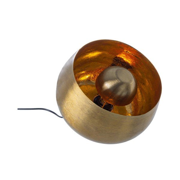 Kovová stolní lampa ve zlaté barvě s kovovým stínidlem (výška 24,5 cm) Ishan – Bizzotto