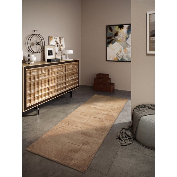 Béžový ručně tkaný vlněný běhoun 80x250 cm Ursule – Villeroy&Boch-image-1