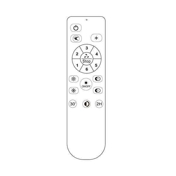 Bílé LED stropní svítidlo na dálkové ovládání/s ventilátorem Alan Move – SULION-image-4