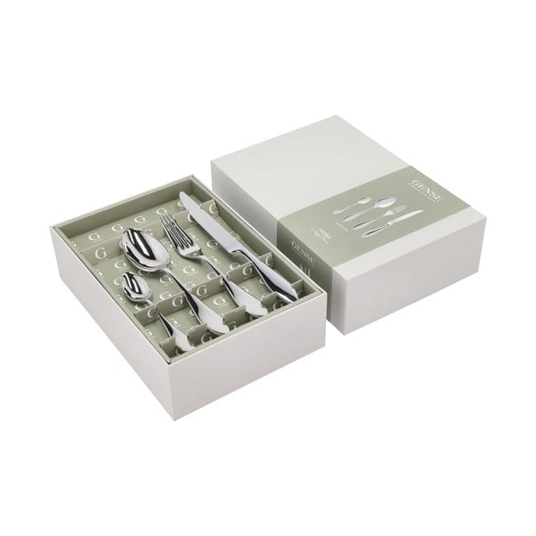 Nerezový příbor ve stříbrné barvě 16 ks Indra – Gense-image-2