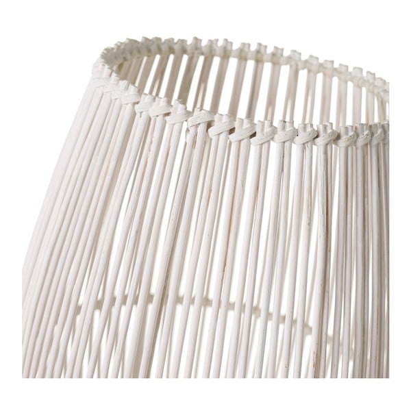 Bílá bambusová stolní lampa s bambusovým stínidlem (výška 29 cm) – Casa Selección-image-2