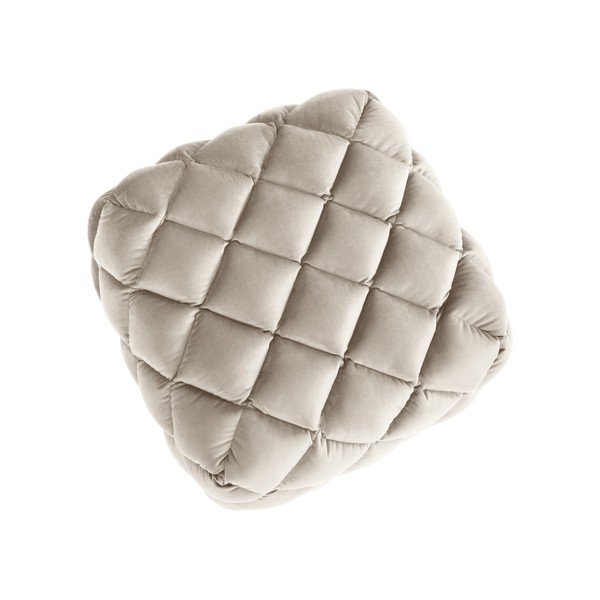 Bílo-krémový sametový taburet Flandrin – Interieurs 86-image-3