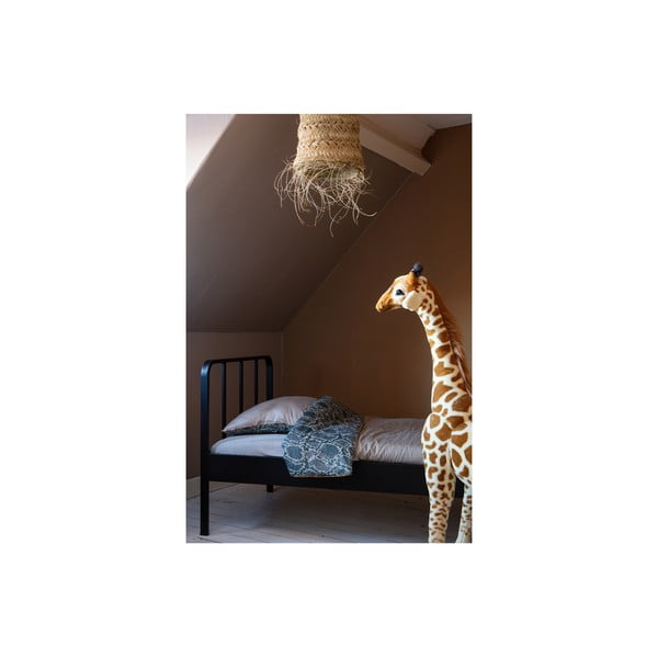 Černá kovová jednolůžková postel s roštem 90x200 cm Mees – WOOOD-image-4