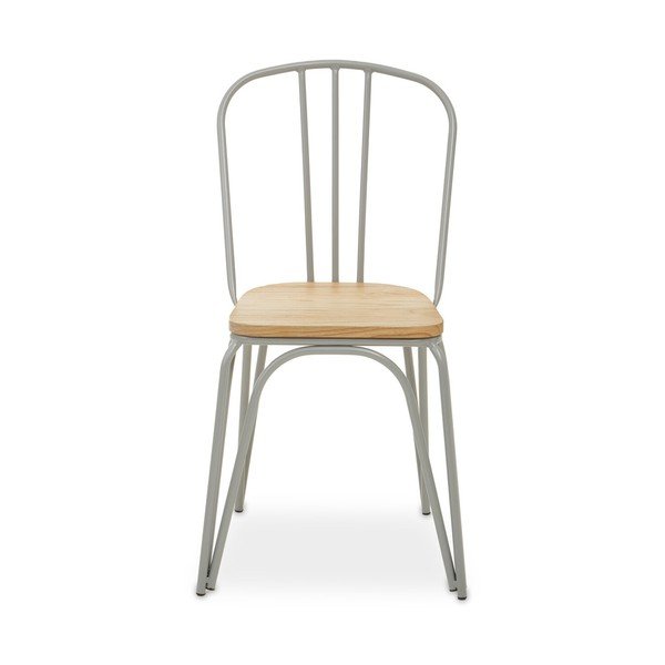 Šedá/v přírodní barvě jídelní židle z jilmového dřeva District – Premier Housewares-image-2