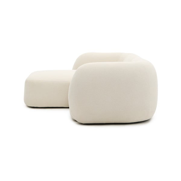 Krémová žinylková rohová pohovka (levý roh/s lenoškou) Martina – Kave Home-image-3