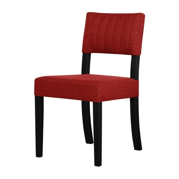 Červená židle s černými nohami Ted Lapidus Maison Néroli