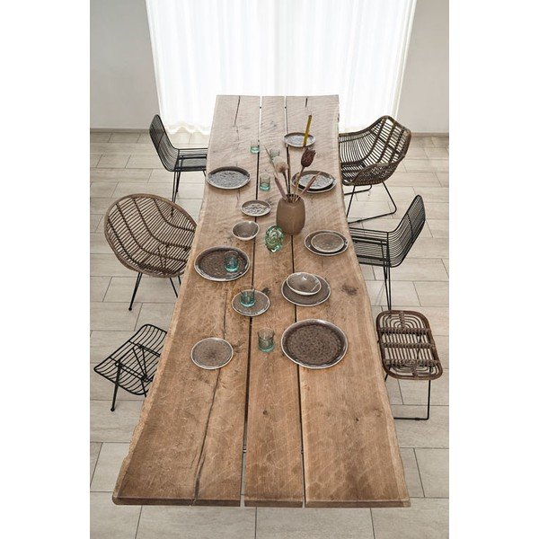 Ratanová stolička v černo-přírodní barvě Sokna – Villa Collection-image-1