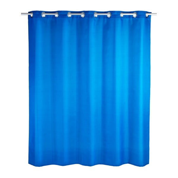 Modrý sprchový závěs Wenko Comfort Flex, 180 x 200 cm