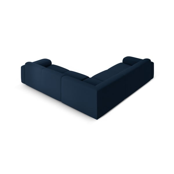 Tmavě modrá rohová pohovka z textilie bouclé (variabilní roh/do L) Molino – Micadoni Home-image-3