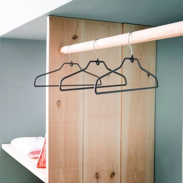 Sada 3 ramínek na kabáty s kalhotovou tyčíCompactor Taupe Coats-image-1