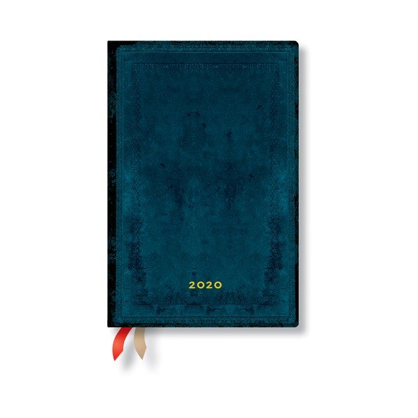 Modrý diář na rok 2020 v tvrdé vazbě Paperblanks Calypso, 368 stran