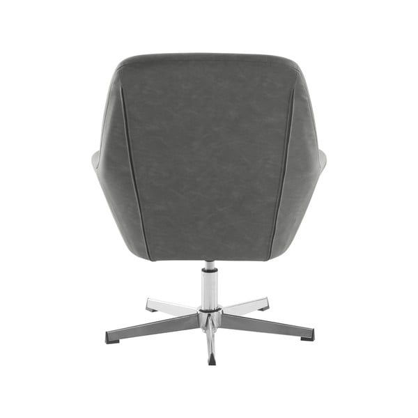 Šedé křeslo z imitace kůže Naomi - Støraa-image-3