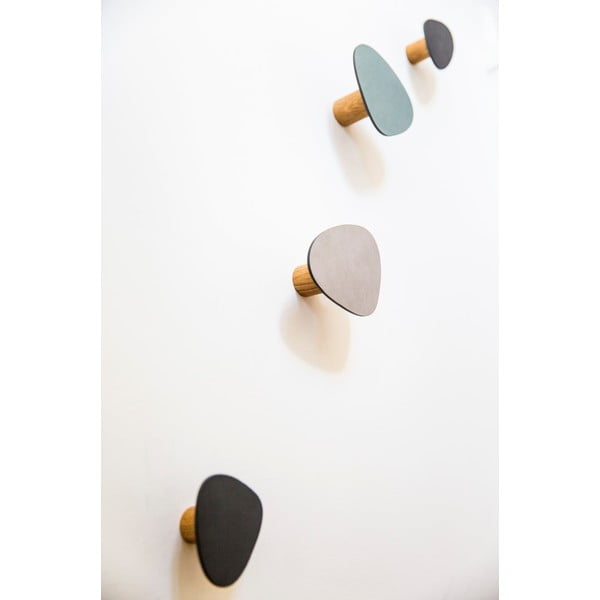 Šedozelený nástěnný ocelový háček Dot L Nupo – LIND DNA-image-1