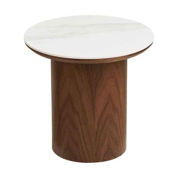 Kulatý odkládací stolek s keramickou deskou ø 40 cm Noli – House Nordic-image-2