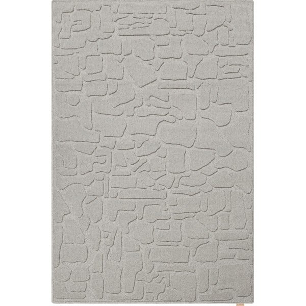 Šedý vlněný koberec 160x230 cm Morphic Dunes – Agnella