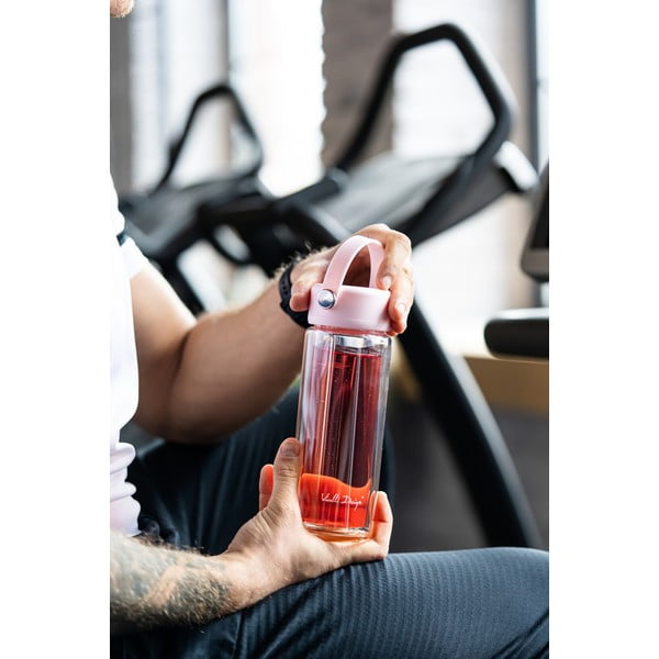 Růžová skleněná lahev 350 ml Fuori – Vialli Design-image-4