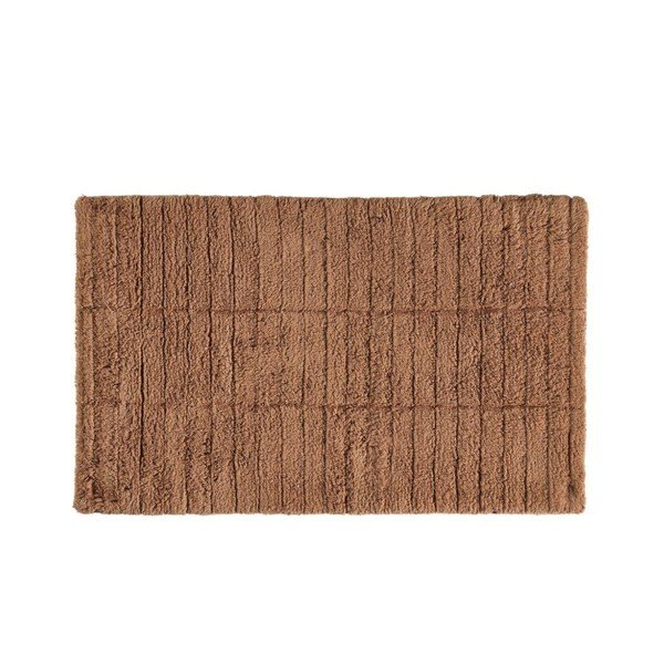 Oranžová bavlněná koupelnová předložka Zone Tiles, 50 x 80 cm