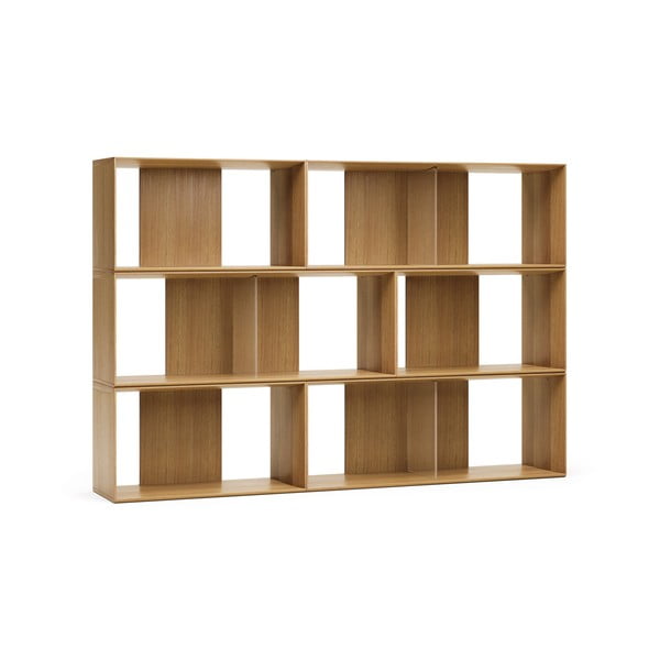 Modulární policový systém v dekoru dubu v přírodní barvě 6 ks 168x114 cm Litto – Kave Home-image-2