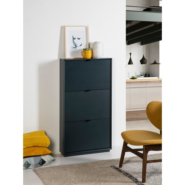 Petrolejově modrý botník se 3 zásuvkami Marckeric Luka-image-1