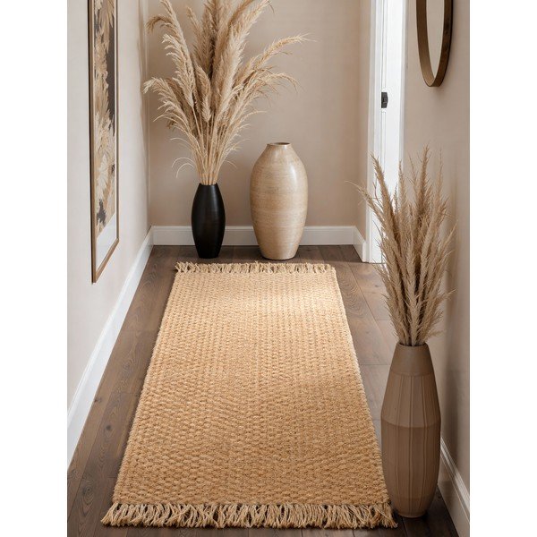 Oboustranný/ručně tkaný jutový běhoun v přírodní barvě 80x200 cm Fjord – Hanse Home-image-1